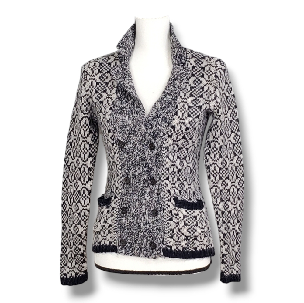 Banana Republic Nordic Fairisle Peacoat Cardigan Sweater